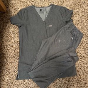 Charcoal Grey Figs Scrub Set